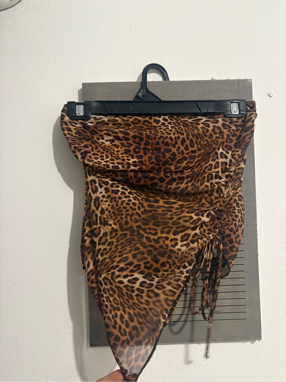 See You Monday Brown Leopard Print Top with Asymmetrical Hem